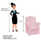 Poltrona De Amamentação Alice Com Balanço E Puff Corano Rosa