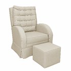 Poltrona De Amamentação Analu Balanço Puff - Blissbaby Veludo