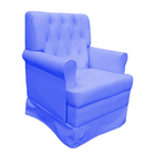 Poltrona De Amamentação Azul Bebê Suede Dimazza Móveis