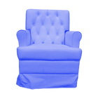 Poltrona De Amamentação Azul Bebê Suede Dimazza Móveis