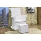 Poltrona De Amamentaçao Balanço Bianca Com Puff Ft Milani Sto