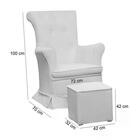 Poltrona De Amamentaçao Balanço Bianca Com Puff Ft Milani Sto