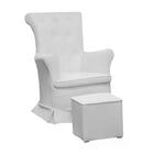 Poltrona De Amamentaçao Balanço Bianca Com Puff Ft Milani Sto