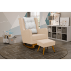 Poltrona De Amamentação Balanço Diana Puff  Bege - Blissbaby