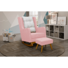 Poltrona De Amamentação Balanço Diana Puff Rose - Blissbaby