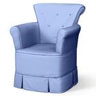 Poltrona De Amamentação Balanço E Puff Bárbara Sintético Azul