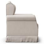 Poltrona De Amamentação Balanço E Puff Lucy P04 Suede Bege -