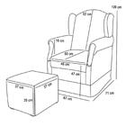 Poltrona De Amamentação Balanço E Puff Lucy Z39 Sintético Azu