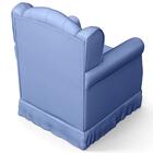 Poltrona De Amamentação Balanço E Puff Lucy Z39 Sintético Azu