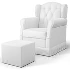 Poltrona De Amamentação Balanço E Puff Lucy Z39 Sintético Bra