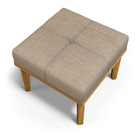 Poltrona De Amamentação Balanço E Puff Manu Base Madeira Linh