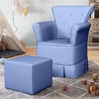 Poltrona De Amamentação Balanço E Puff Sophia P04 Sintético A