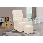 Poltrona De Amamentação Balanço Ellen Puff Bege - Blissbaby