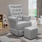 Poltrona De Amamentação Balanço Ellen Puff Cinza - Blissbaby