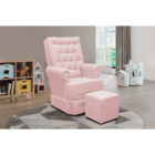 Poltrona De Amamentação Balanço Ellen Puff Rose - Blissbaby