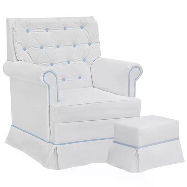 Poltrona De Amamentaçao Balanço Giulia Com Puff Ft Milani Sto