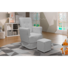 Poltrona De Amamentação Balanço Lis Puff - Blissbaby Linho Ci