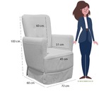 Poltrona De Amamentação Balanço Lis Puff - Blissbaby Linho Ci