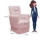 Poltrona De Amamentação Balanço Lis Puff - Blissbaby Veludo V