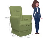 Poltrona De Amamentação Balanço Lis Puff Verde - Blissbaby