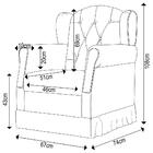 Poltrona De Amamentação Balanço Lucy P04 Linho Cinza Escuro -