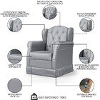 Poltrona De Amamentação Balanço Lucy P04 Sintético Cinza - Mp