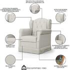 Poltrona De Amamentação Balanço Lucy Z39 Linho Off White - Mp