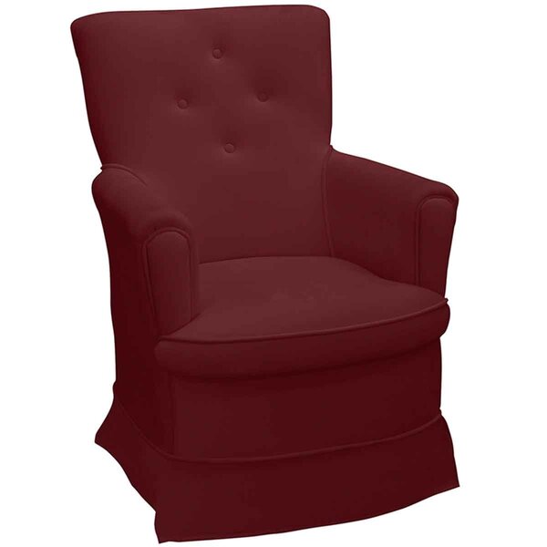Poltrona De Amamentação Balanço Stella Veludo Bordô - Casa Ch