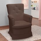 Poltrona De Amamentação Balanço Stella Veludo Capuccino - Cas