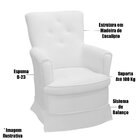 Poltrona De Amamentação Balanço Stella Veludo Marrom - Casa C