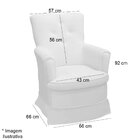 Poltrona De Amamentação Balanço Stella Veludo Preto - Casa Ch