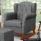 Poltrona De Amamentação Base Madeira Balanço Lucy Z39 Linho C