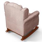 Poltrona De Amamentação Base Madeira Balanço Lucy Z39 Veludo