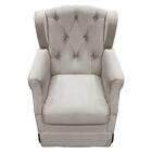 Poltrona De Amamentação Cadeira De Balanço Bege Marfim