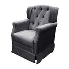 Poltrona De Amamentação Cadeira De Balanço Cinza Cinza