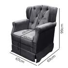 Poltrona De Amamentação Cadeira De Balanço Cinza Cinza