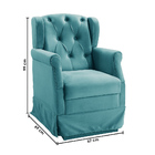 Poltrona De Amamentação Cadeira De Balanço Com Puff Ternura V