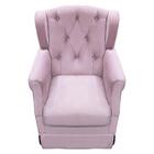 Poltrona De Amamentação Cadeira De Balanço Material Rosa
