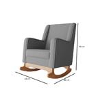 Poltrona De Amamentação Com Balanço Aquila Linho Cinza