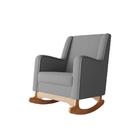 Poltrona De Amamentação Com Balanço Aquila Linho Cinza