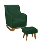 Poltrona De Amamentação Com Balanço E Puff Ariely Bouclê M13