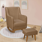 Poltrona De Amamentação Com Balanço E Puff Ariely Bouclê Marr