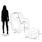 Poltrona De Amamentação Com Balanço E Puff Ariely Bouclê Marr