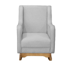 Poltrona De Amamentação Com Balanço E Puff Ariely Linho F06 -