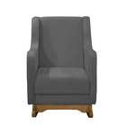 Poltrona De Amamentação Com Balanço E Puff Ariely Veludo F06