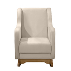 Poltrona De Amamentação Com Balanço E Puff Ariely Veludo F06