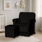 Poltrona De Amamentação Com Balanço E Puff Cecilia Veludo  Ve