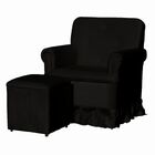 Poltrona De Amamentação Com Balanço E Puff Cecilia Veludo  Ve