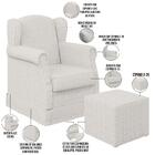 Poltrona De Amamentação Com Balanço E Puff Elisa P02 Bouclê -