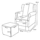 Poltrona De Amamentação Com Balanço E Puff Elisa P02 Bouclê -